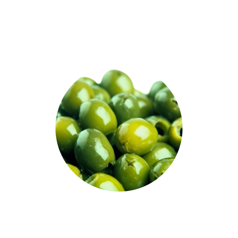 GREEN PITTED OLIVES